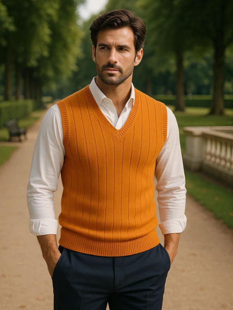 100% Merino Wool Pullover Sweater Vest