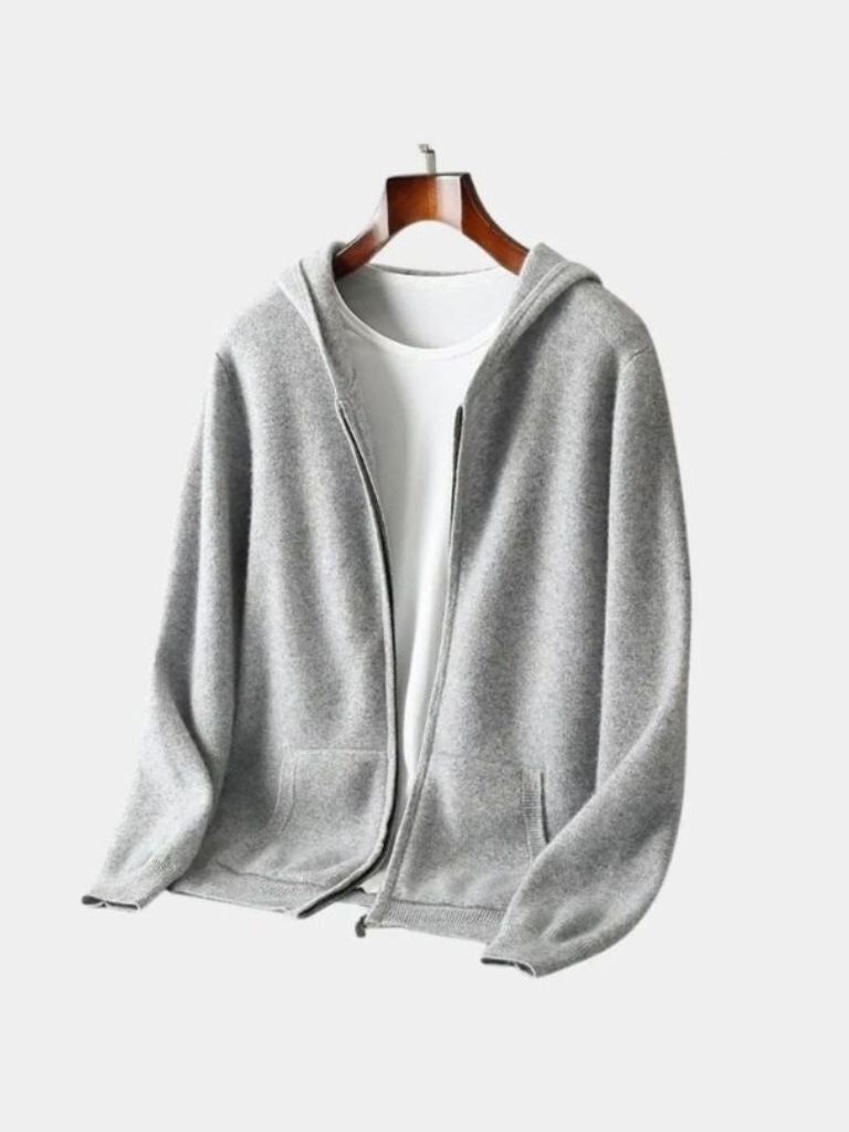 100% Merino Wool Zip Solid Color Sweater