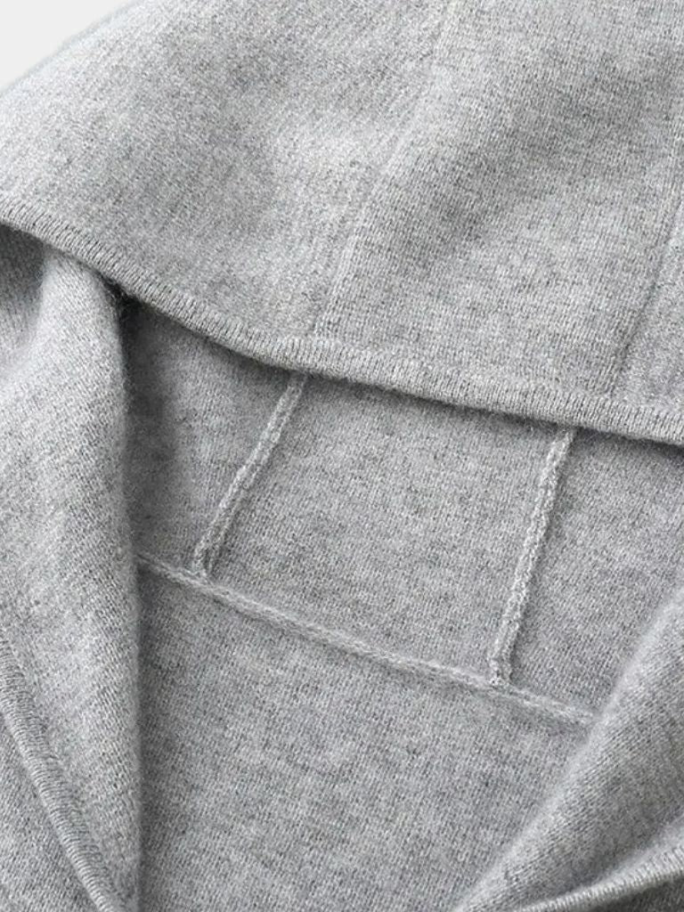 100% Merino Wool Zip Solid Color Sweater