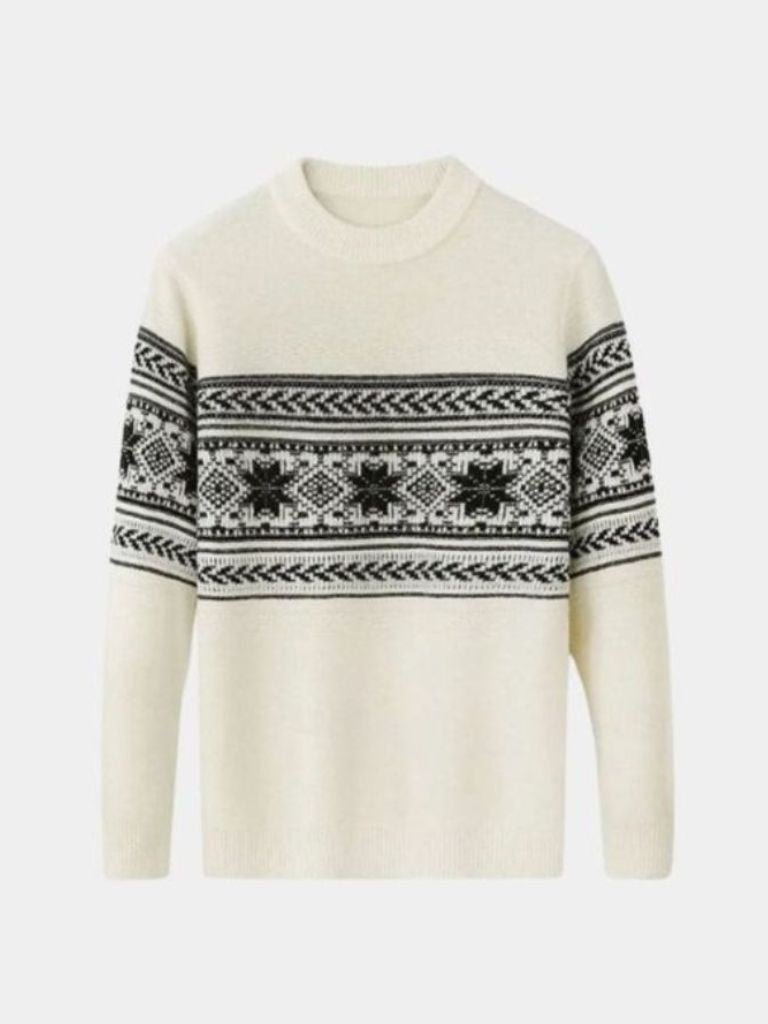 100% Wool Fair Isle Pullover Sweater Jumper