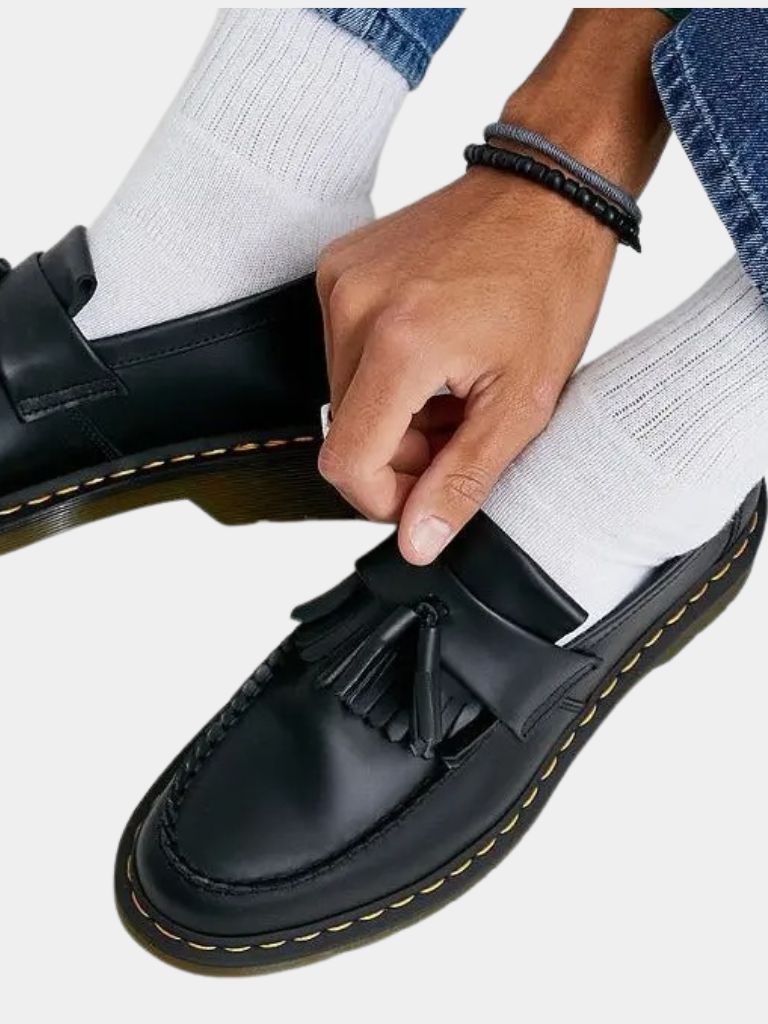 Black Leather Loafers - Cross & Crown