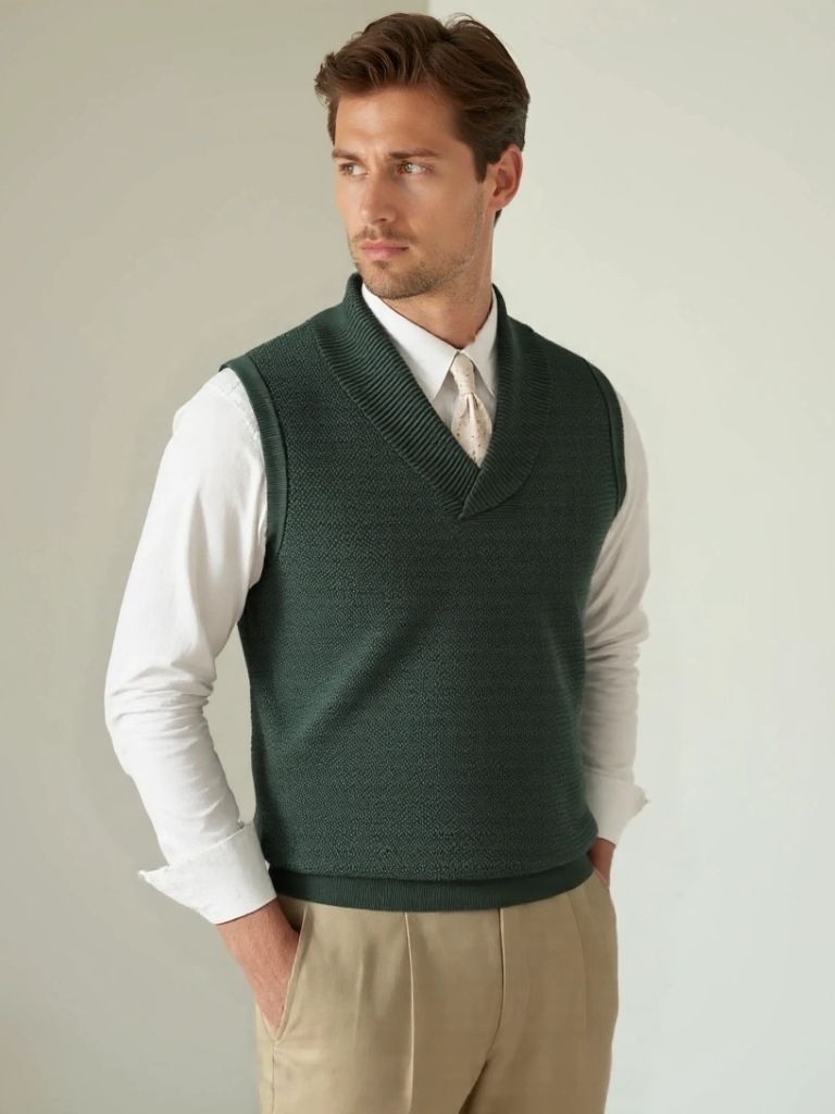British Knit Vest Waistcoat