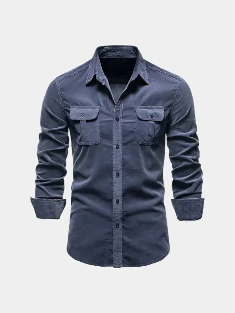 Casual Business Corduroy Shirt - Hommeor