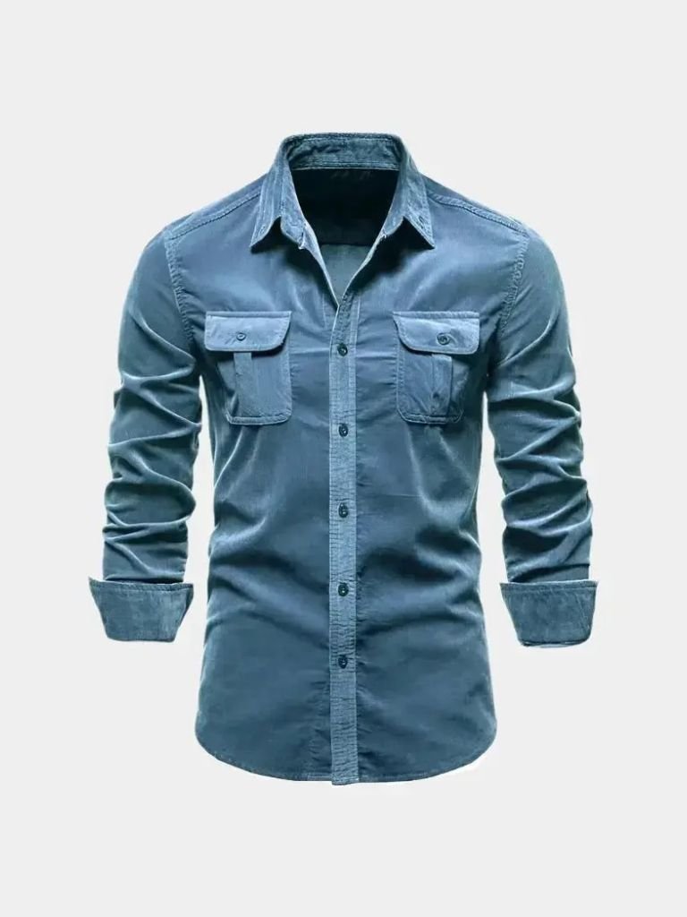 Casual Business Corduroy Shirt - Hommeor