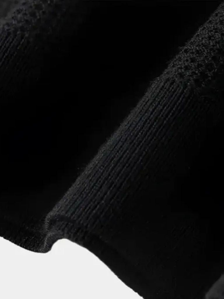 Casual Buttonless Knit Polo Shirt - Cross & Crown