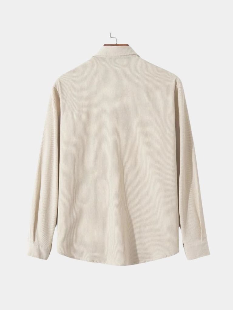 Casual Solid Corduroy Shirt - Hommeor