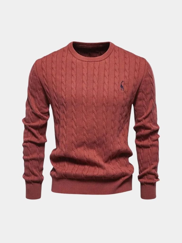 Cotton Crew Neck Pullover Sweater
