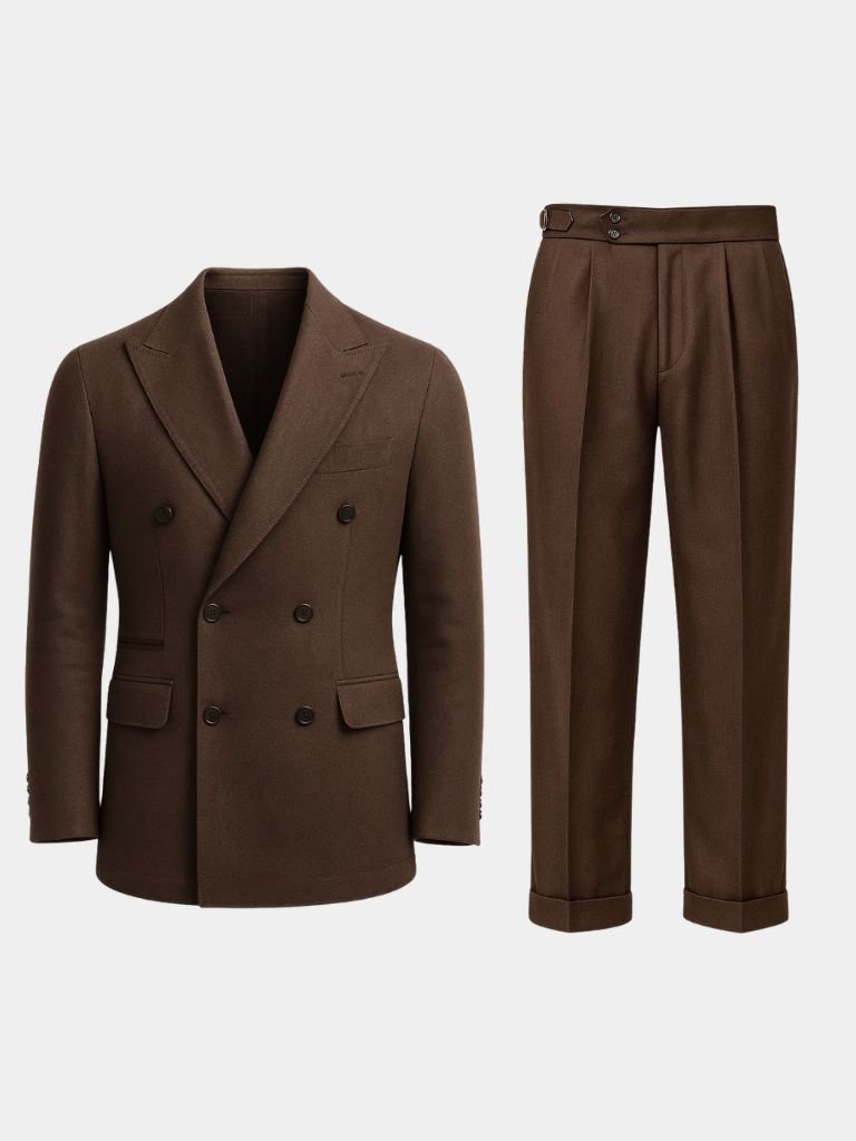Dark Brown Garbadine Suit