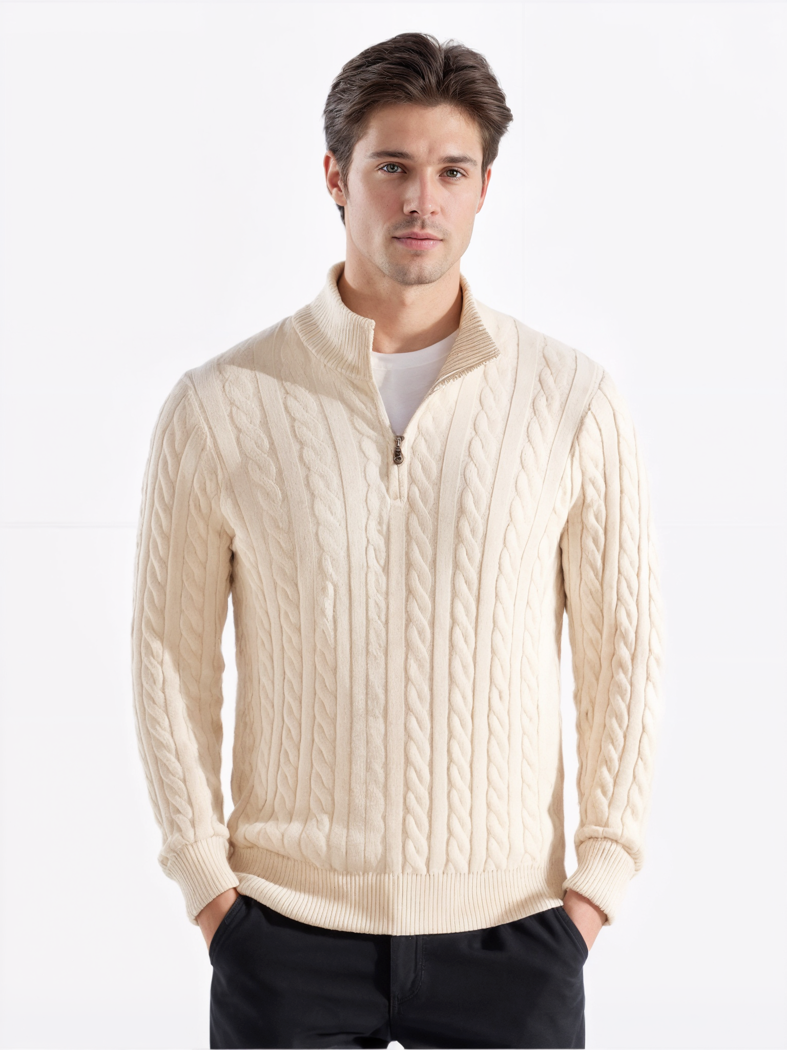 HOMMEOR Alder Zip Sweater