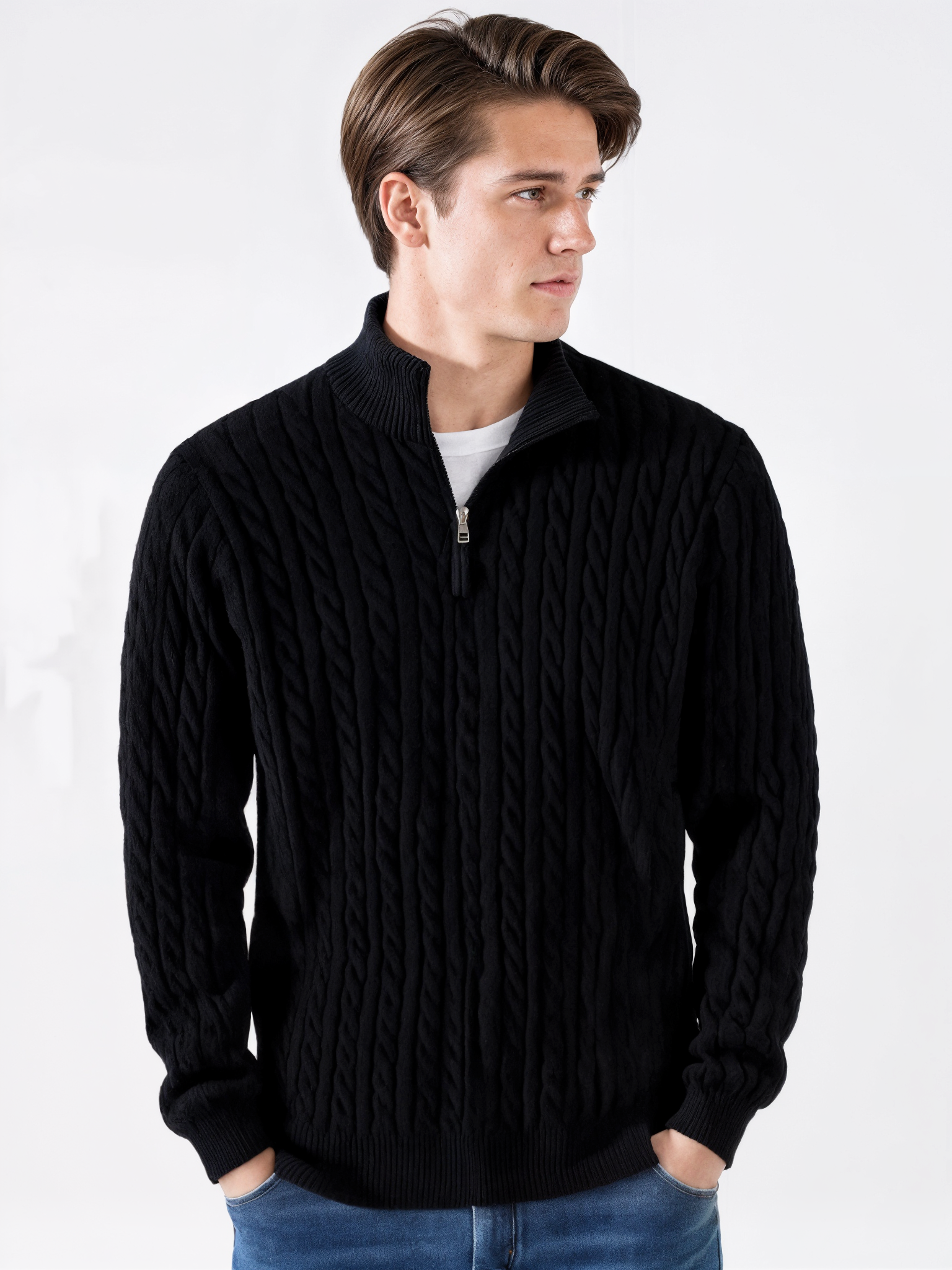 HOMMEOR Alder Zip Sweater