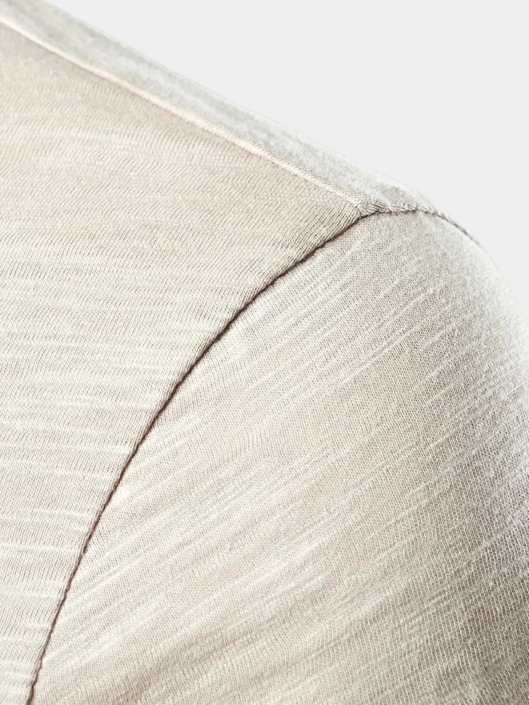 Essential Casual Henley Neck T-Shirt - Cross & Crown