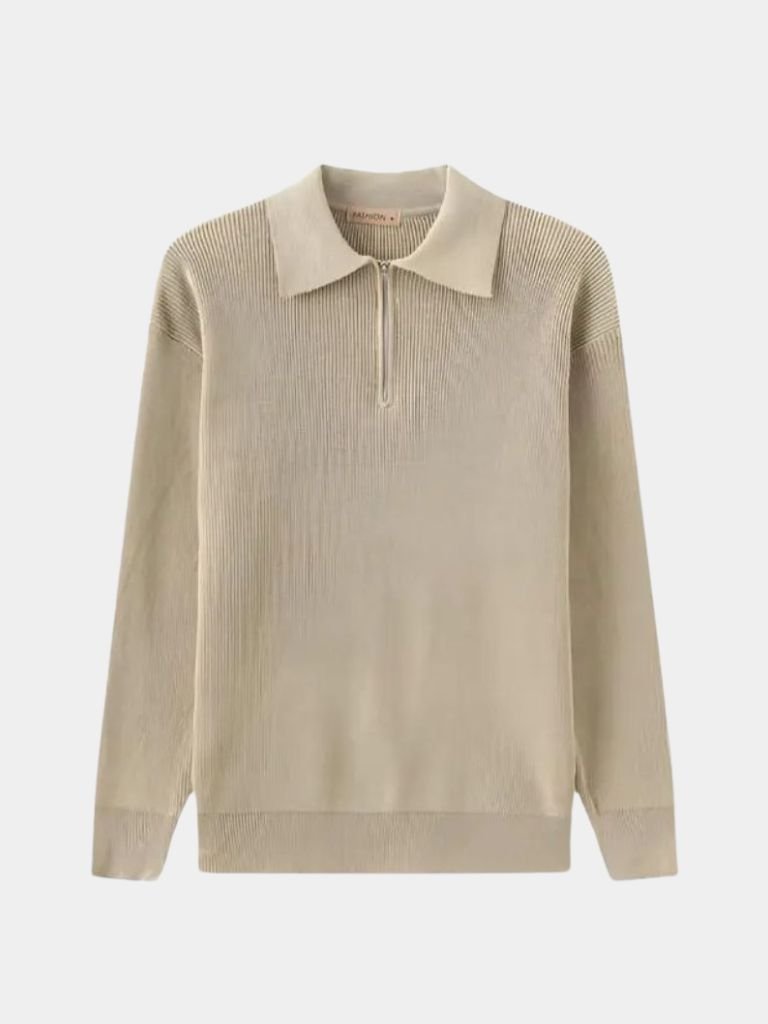 Essential Half Zip Sweater - Hommeor