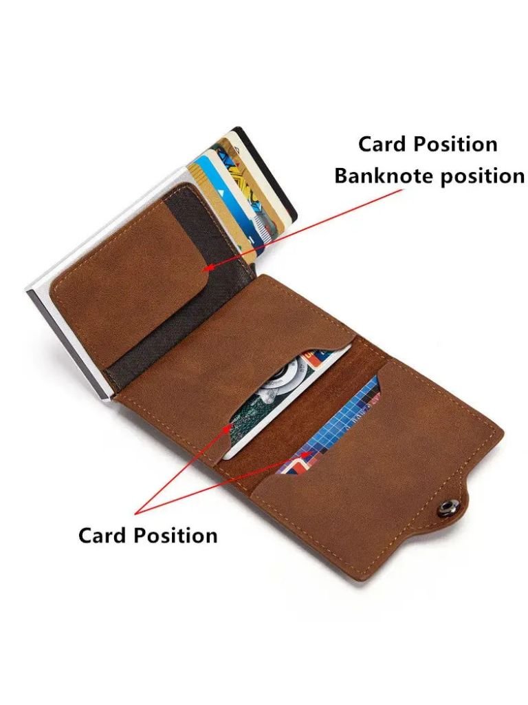 Essential Modern Wallet with AirTag Holder RFID Blocking