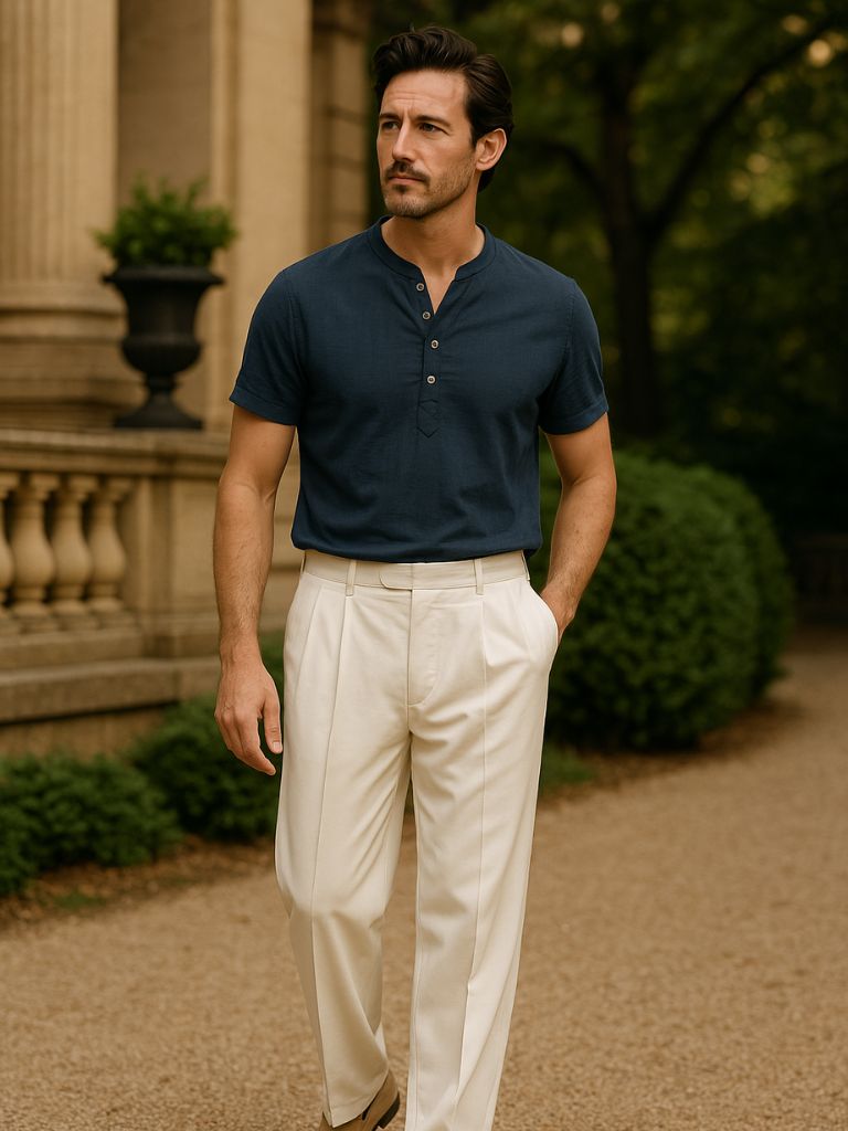 Essential Short Sleeve Linen Shirt - Cross & Crown