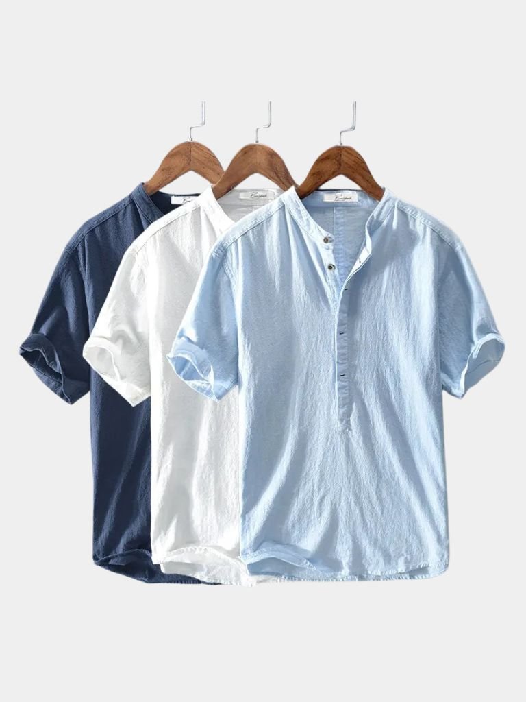 Essential Short Sleeve Linen Shirt - Hommeor