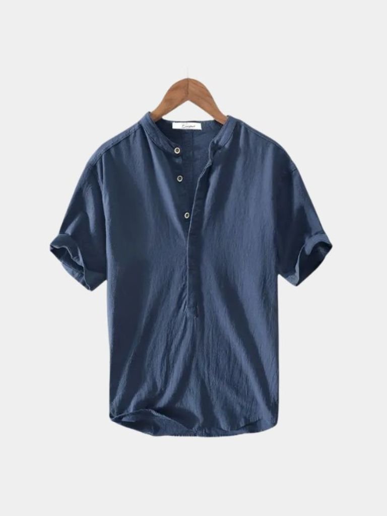 Essential Short Sleeve Linen Shirt - Hommeor