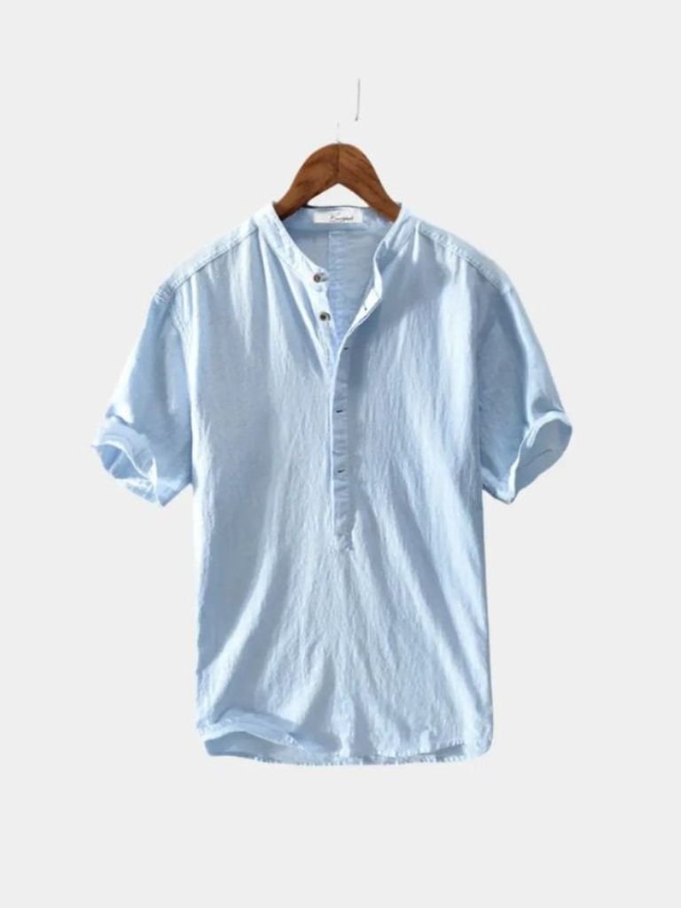 Essential Short Sleeve Linen Shirt - Cross & Crown