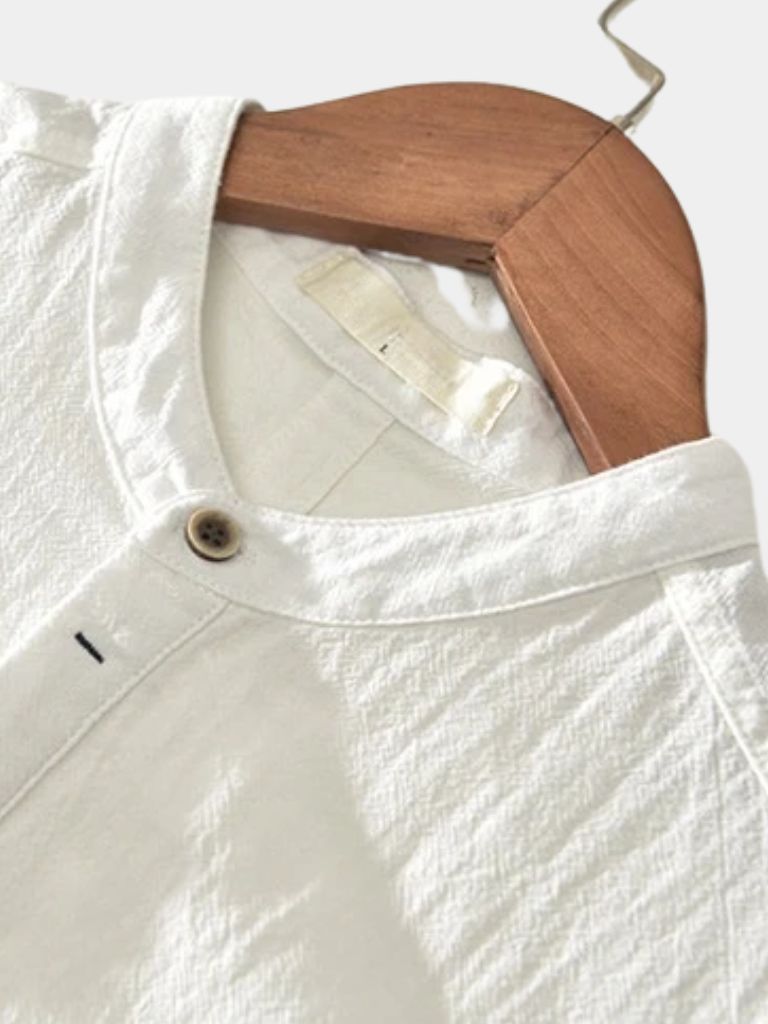 Essential Short Sleeve Linen Shirt - Hommeor