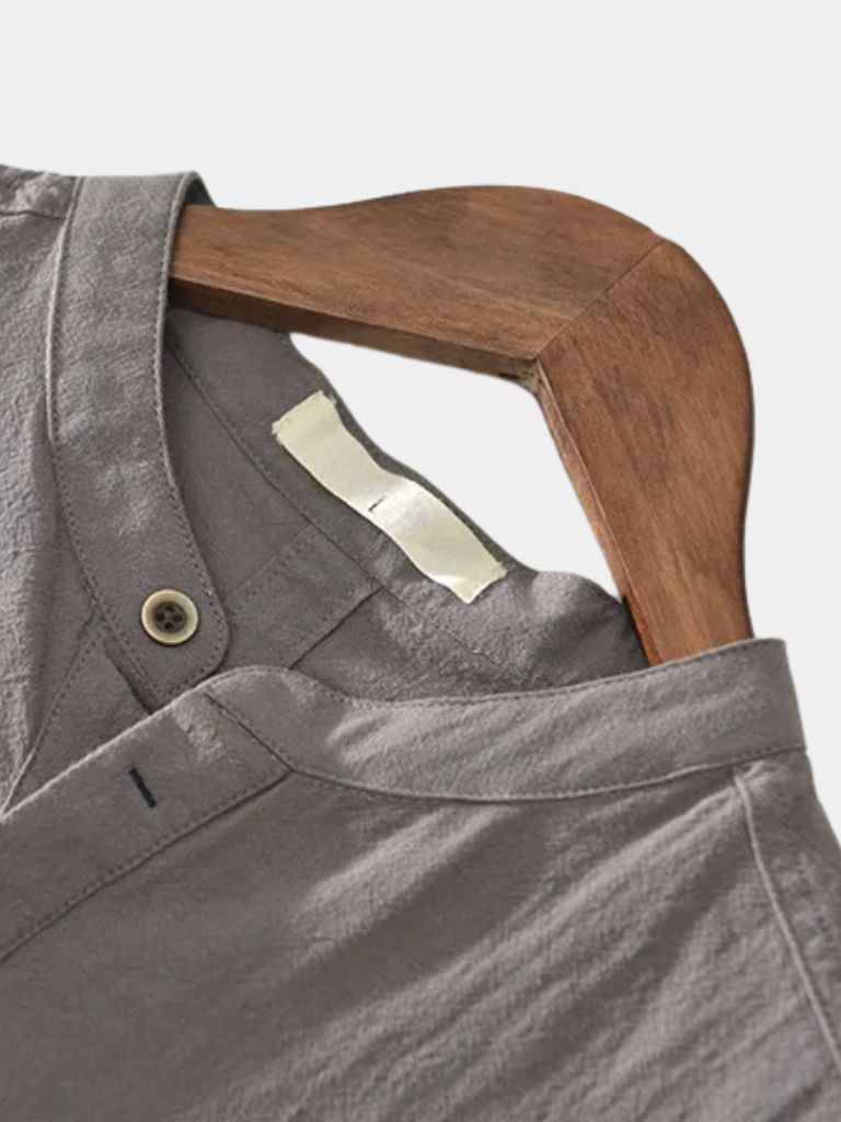 Essential Short Sleeve Linen Shirt - Hommeor