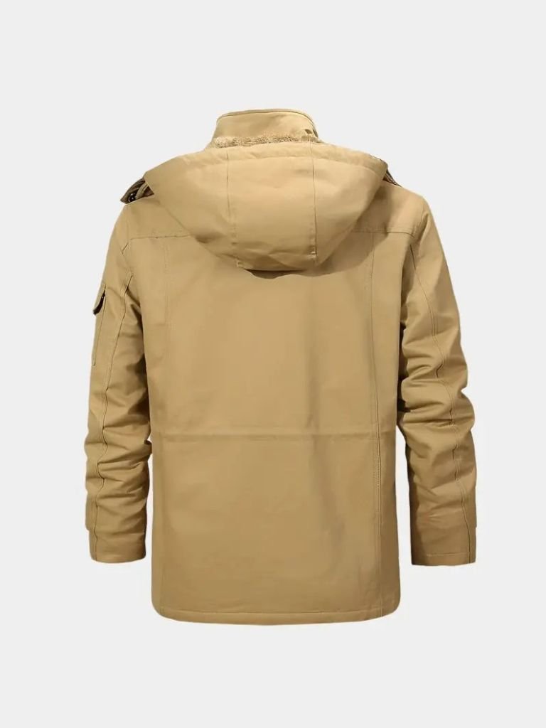 Fleece Hooded Bomber Jacket - Cross & Crown