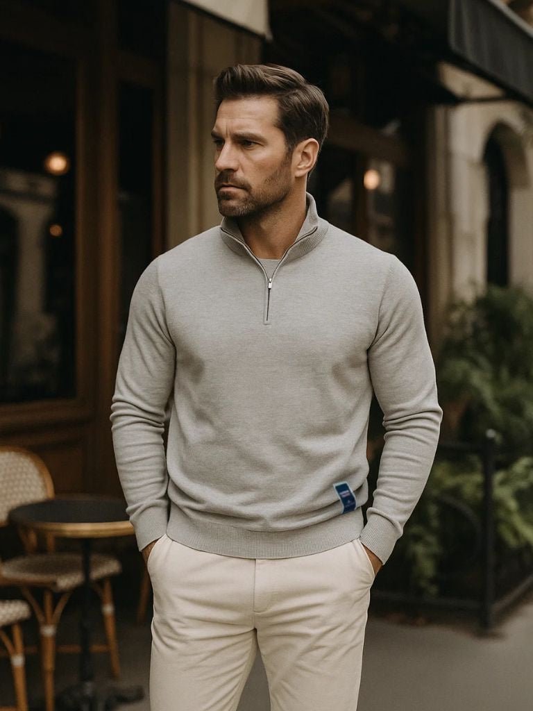 Half Zip Knitwear Pullover Sweater