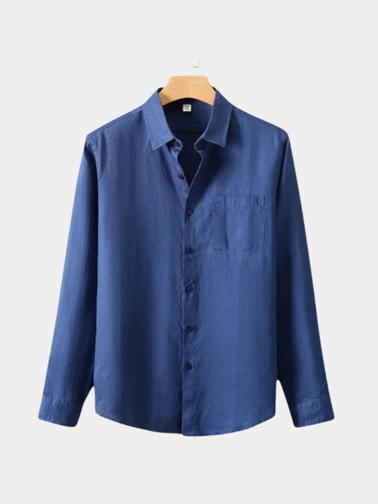 Long Sleeve Essential Linen Shirt - Hommeor