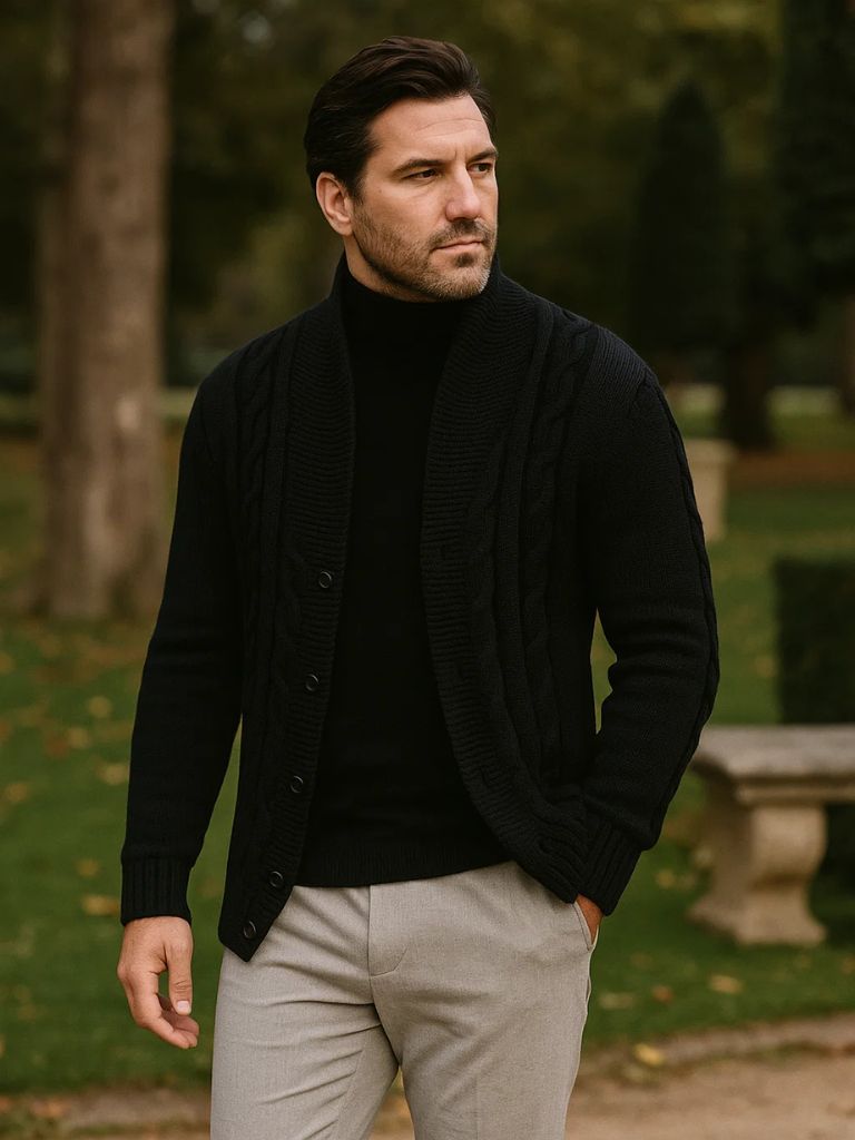 Men's Elegant Knit Cardigan