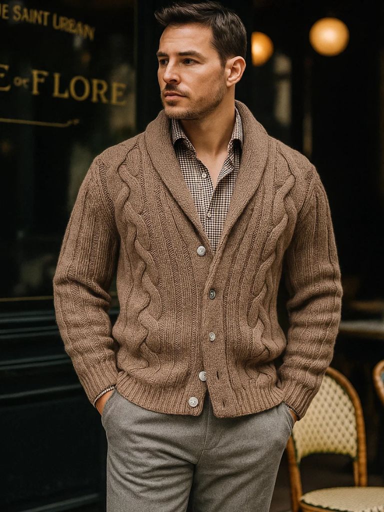 Men's Knitted Cardigan