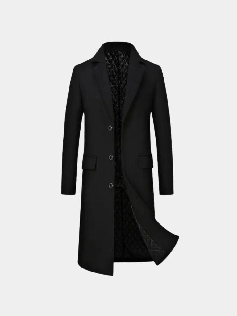 Mens Wool Blend Trench Coat