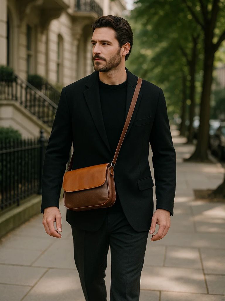 Milan Essential Leather Shoulder Bag