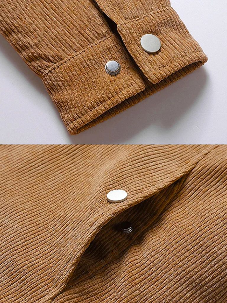 Minimalist Corduroy Sherpa Jacket - Cross & Crown