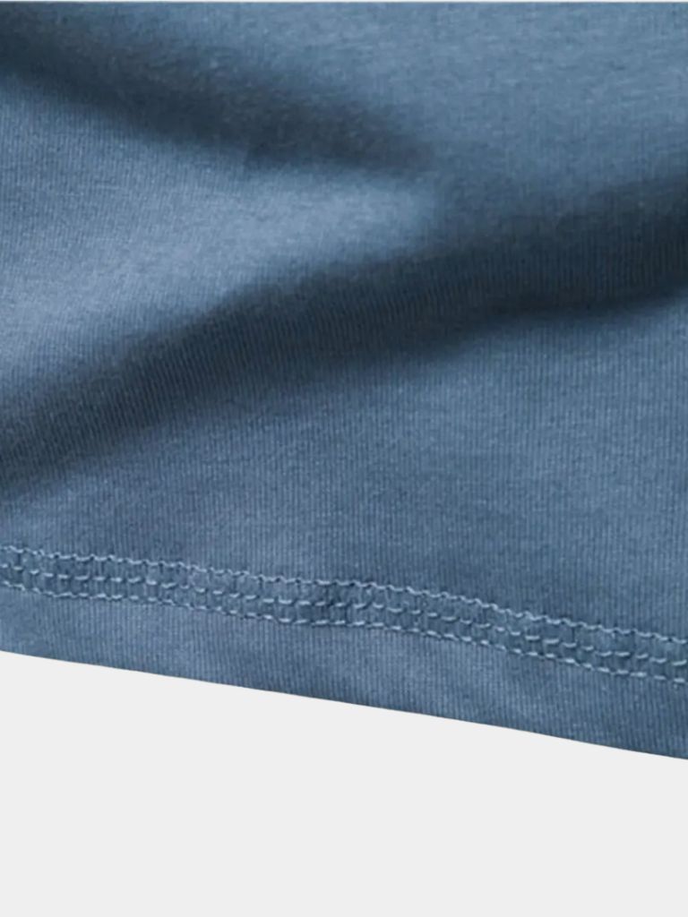 Minimalist Henley Neck Long Sleeve T-Shirt - Hommeor