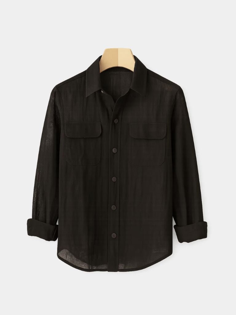 Minimalist Long Sleeve Shirt - Hommeor