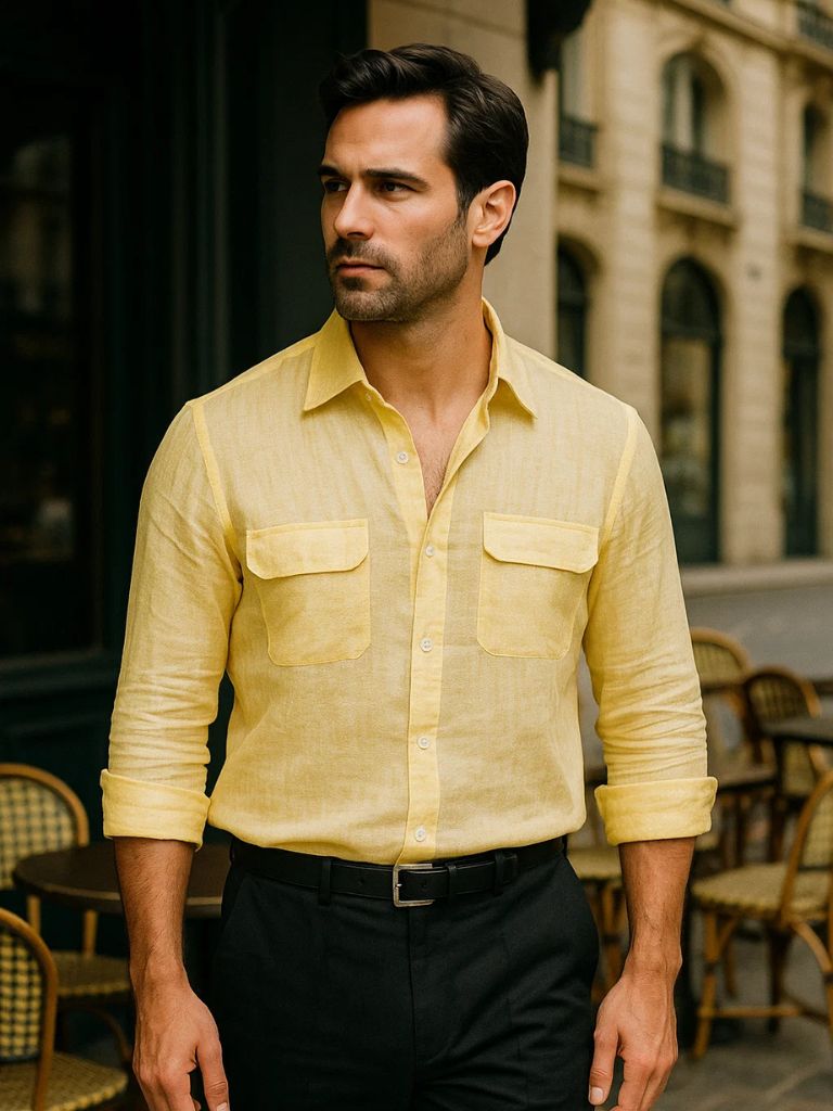 Minimalist Long Sleeve Shirt - Hommeor