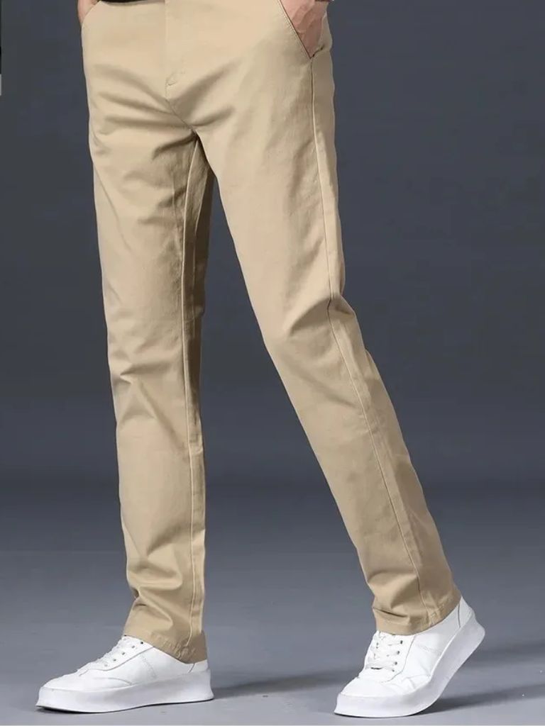 Minimalist Straight Trousers - Cross & Crown