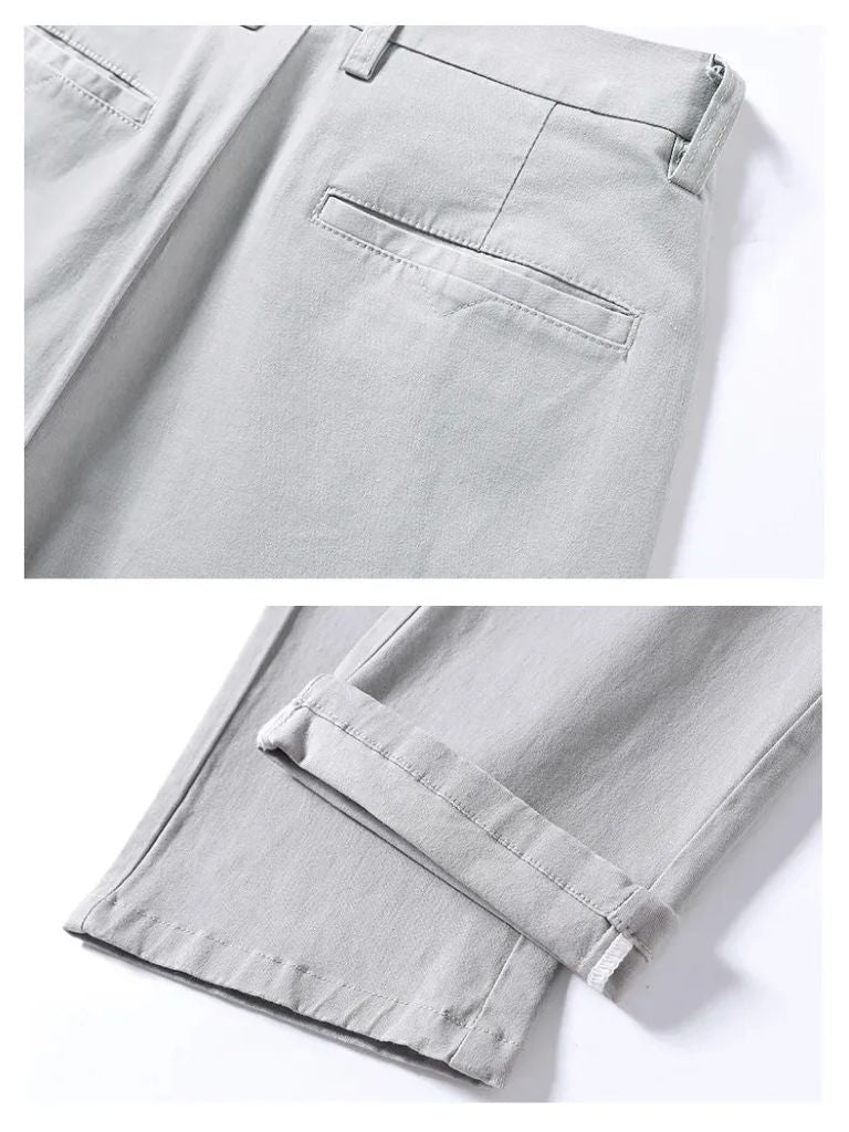 Minimalist Straight Trousers - Cross & Crown