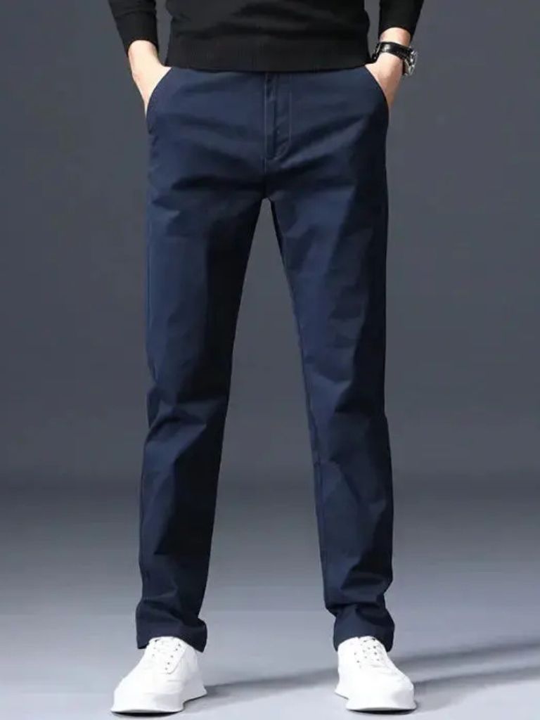 Minimalist Straight Trousers - Cross & Crown
