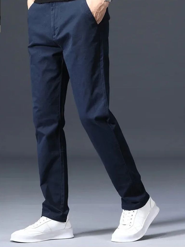 Minimalist Straight Trousers - Cross & Crown