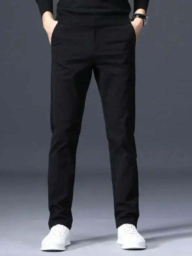 Minimalist Straight Trousers - Cross & Crown