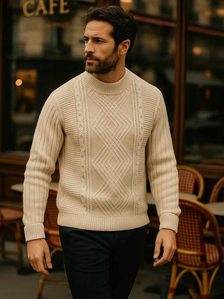 Minimalist Textured Sweater - Cross & Crown