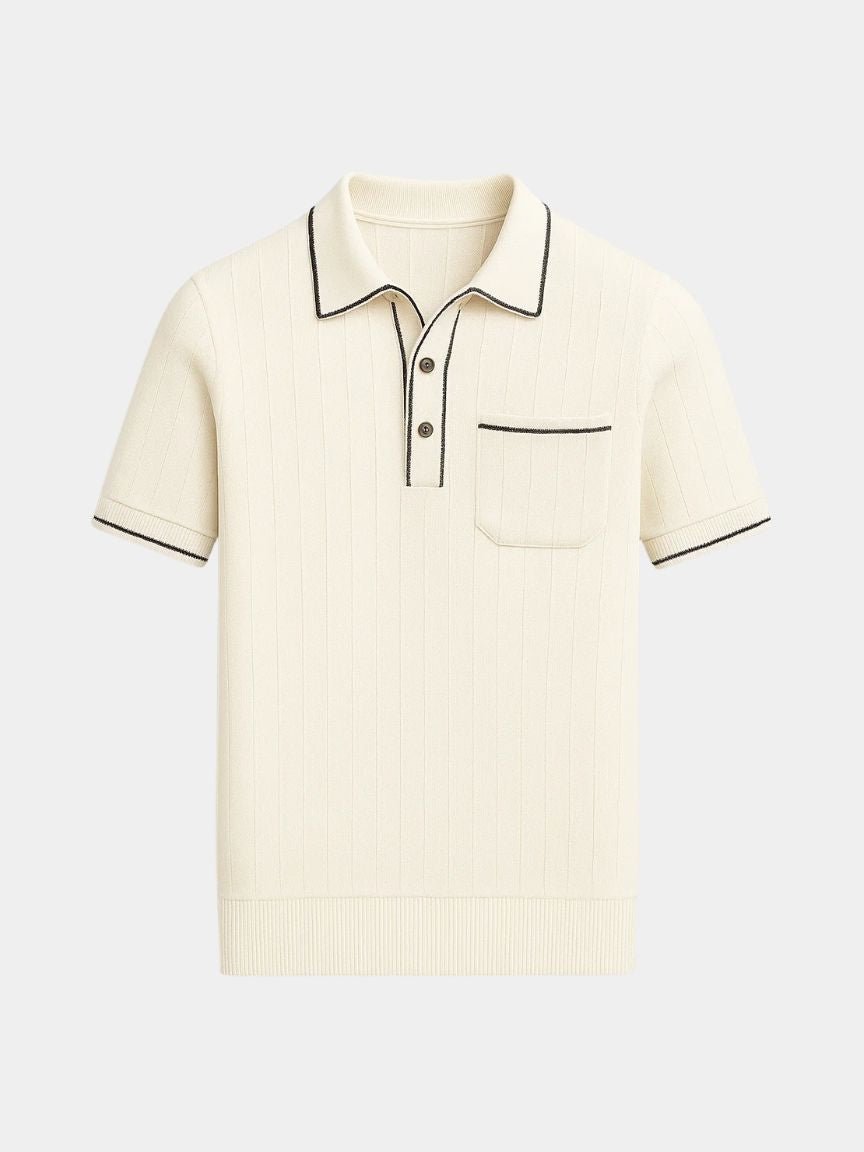 Old Money Knit Polo Shirt - Cross & Crown