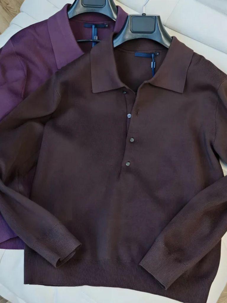Old Money Knit Polo Sweater
