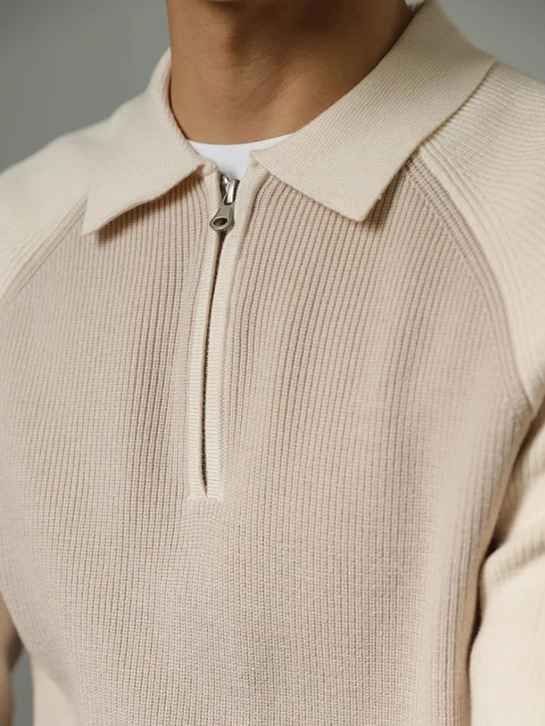 Raglan Quarter Zip Sweater