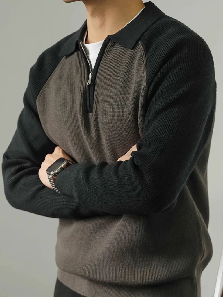 Raglan Quarter Zip Sweater