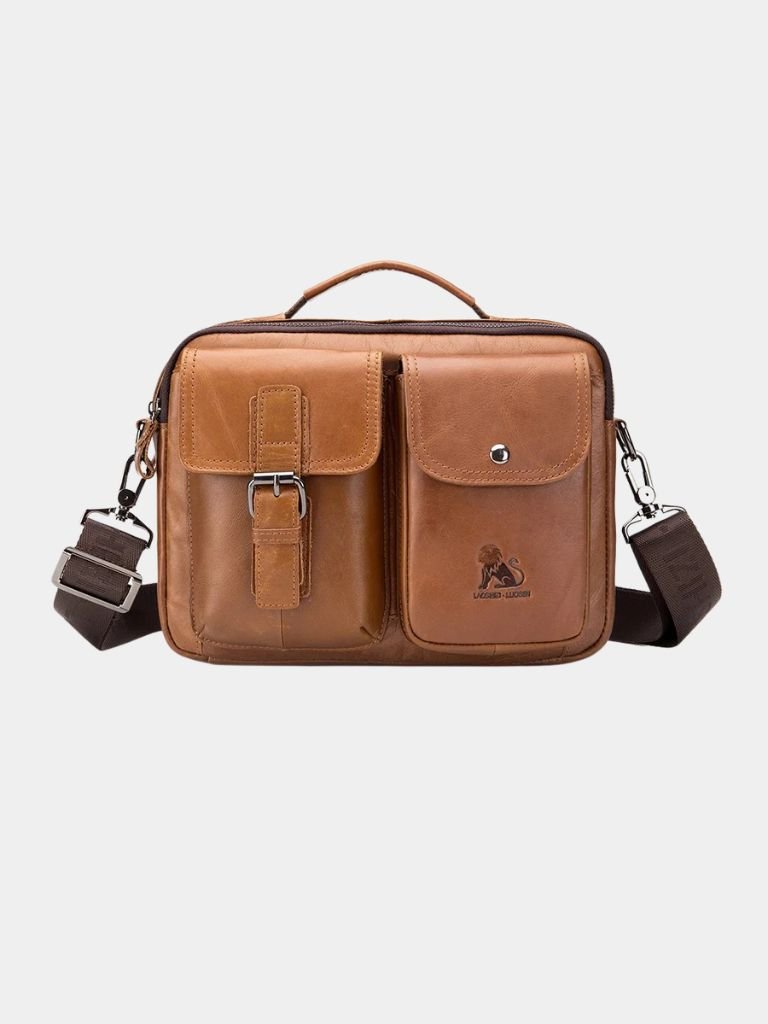 Retro Leather Square Shoulder Bag