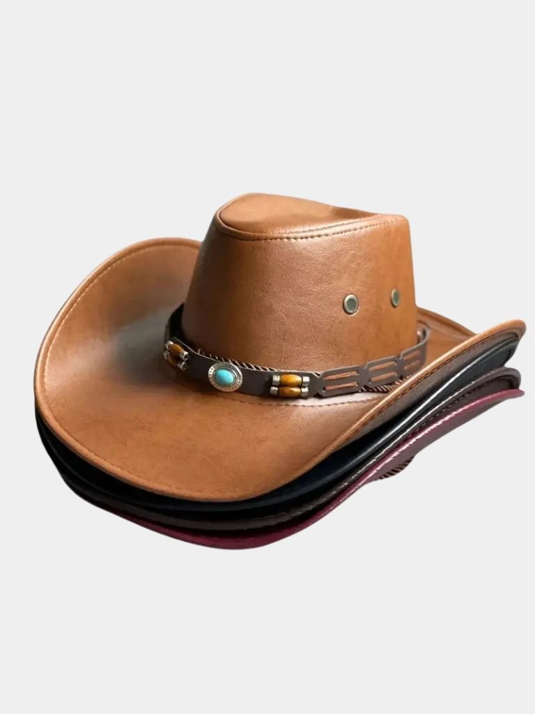 Western Cowboy Leather Hat