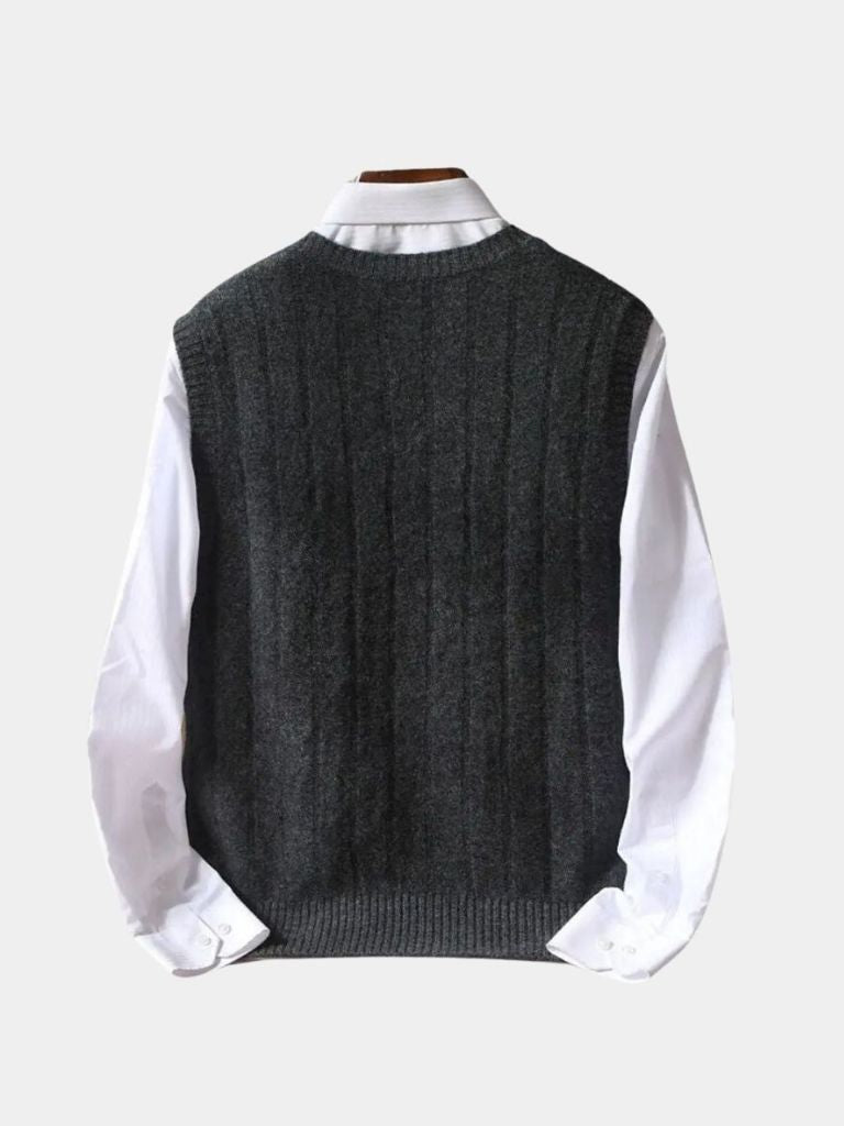 100% Merino Wool Pullover Sweater Vest