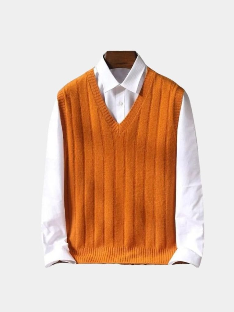 100% Merino Wool Pullover Sweater Vest - Cross & Crown