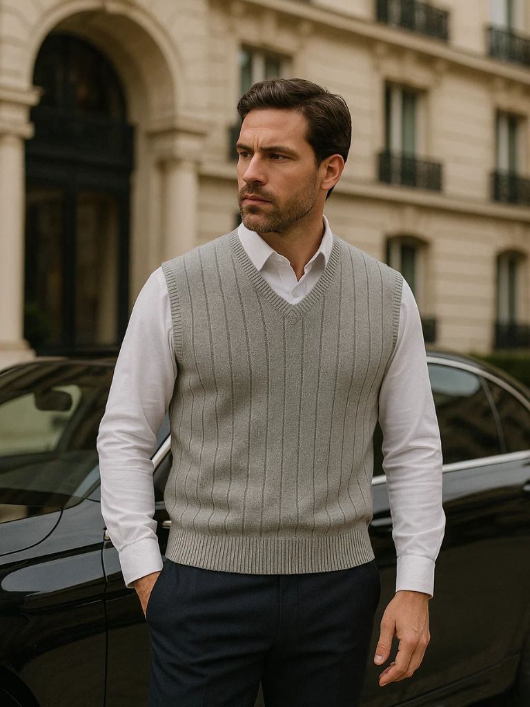 100% Merino Wool Pullover Sweater Vest