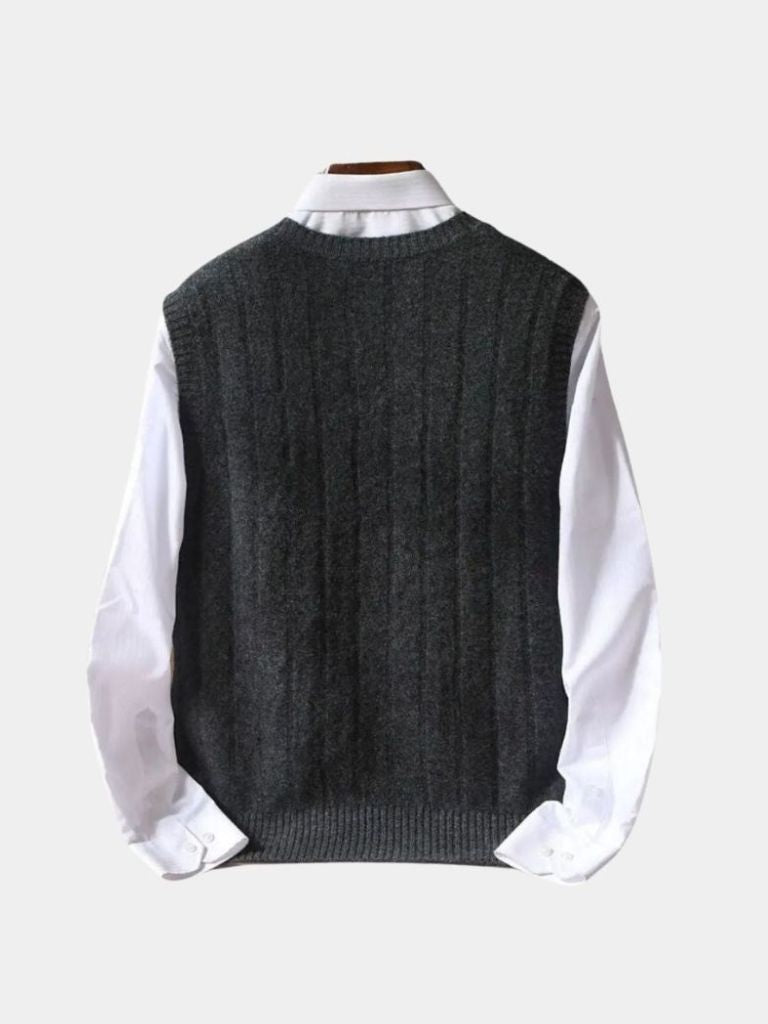 100% Merino Wool Pullover Sweater Vest